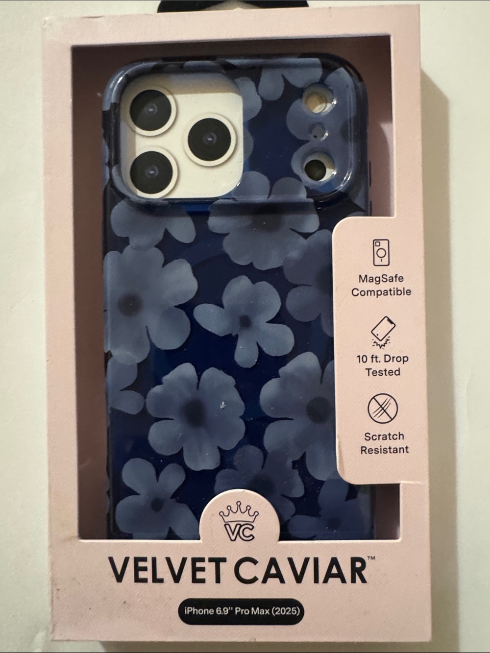 Velvet Caviar Navy Blue Floral iPhone 6.9" Pro Max Case
